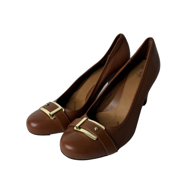 Euro Soft comfortable‎ brown almond toe shoes size 11 - Picture 1 of 10